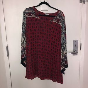 Boho long sleeved dress